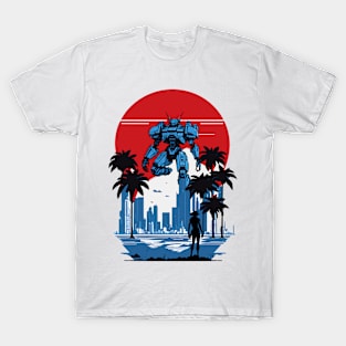 A Giant Robot Protecting the City T-Shirt